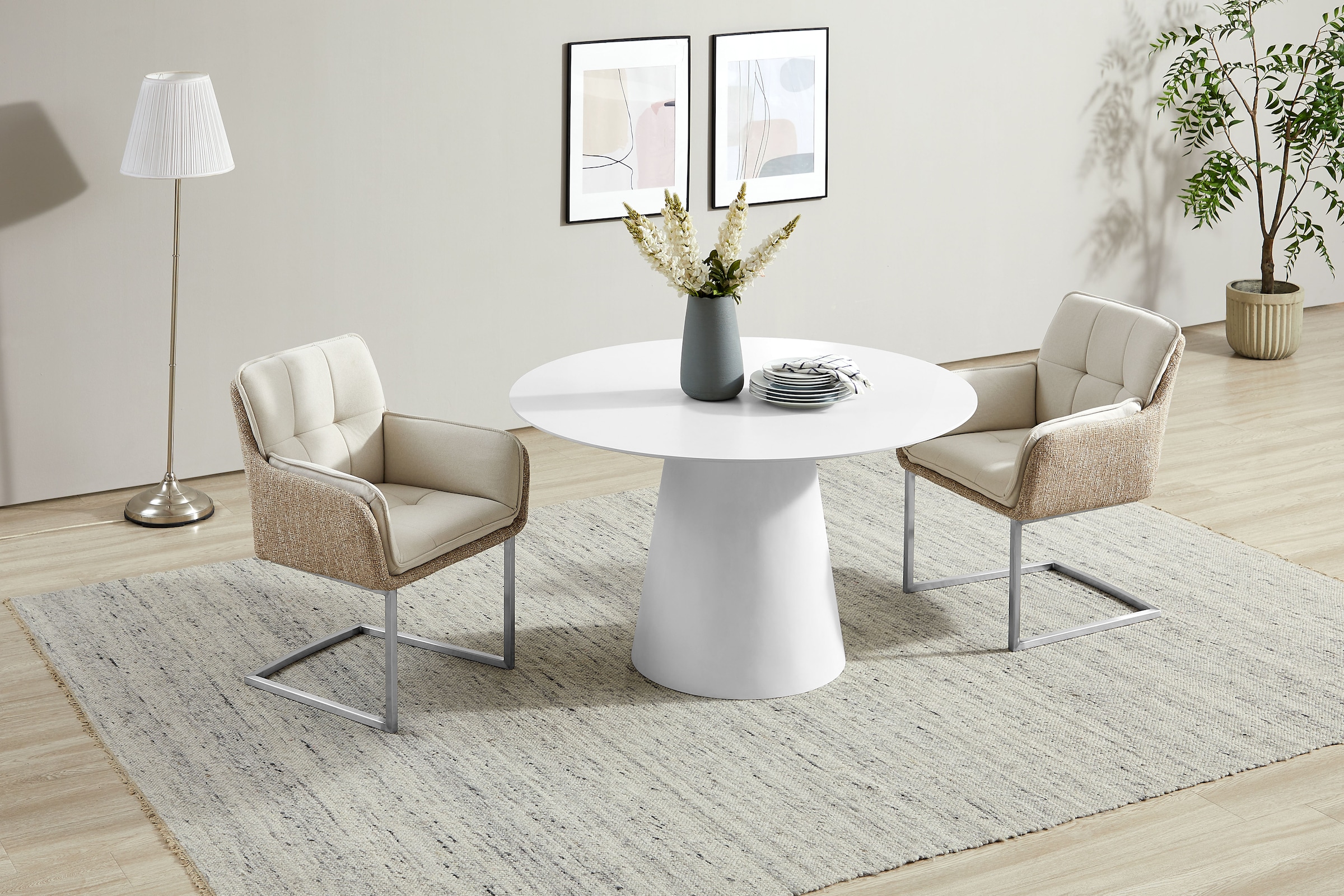 OTTO home Esstisch »Josselin« Zement-Optik, organischem Gestell und hochwertigen Materialien