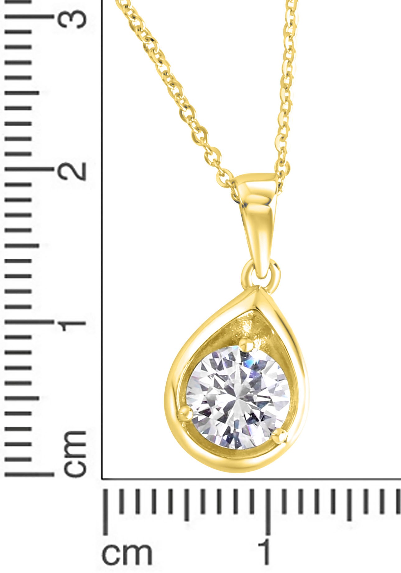 Firetti Kette mit Anhänger »Schmuck Geschenk Silber 925 Halsschmuck Halskette Ankerkette Solitär«, mit Zirkonia (synth.)