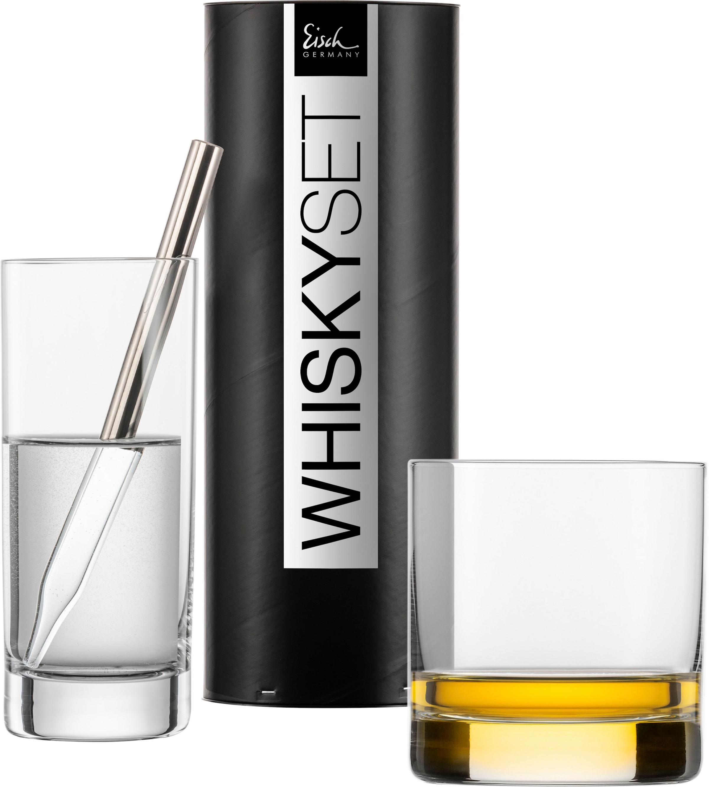 Whiskyglas »GENTLEMAN, Made in Germany«, (Set, 3 tlg., 1 Whisky-Pipette, 1...