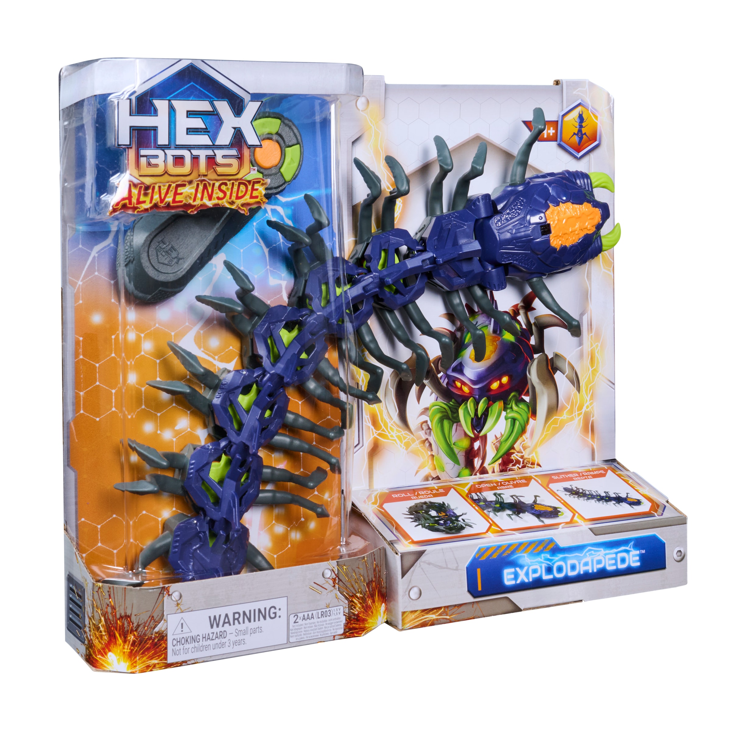 SPIN MASTER Kinder RC-Tier "Hex Bots - Ferngesteuerter Tausendfüssler"bunt, Fernlenkfahrzeuge, mit Leuchteffekt