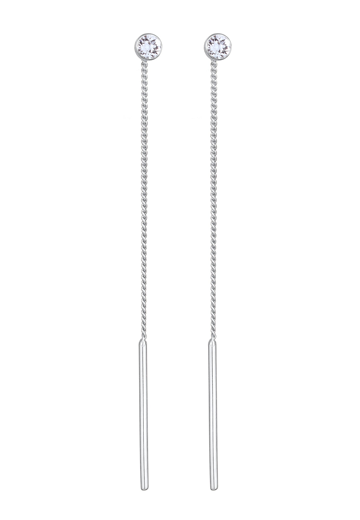 Elli Paar Ohrhänger »Ohrringe Durchziehen Basic 925 Silber, mit Kristallen von Swarovski®«