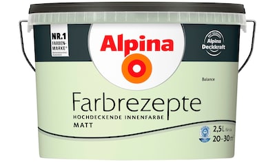 Alpina Wand- und Deckenfarbe »Farbrezepte Balance«, Helles Grün, matt, 2,5 Liter kaufen