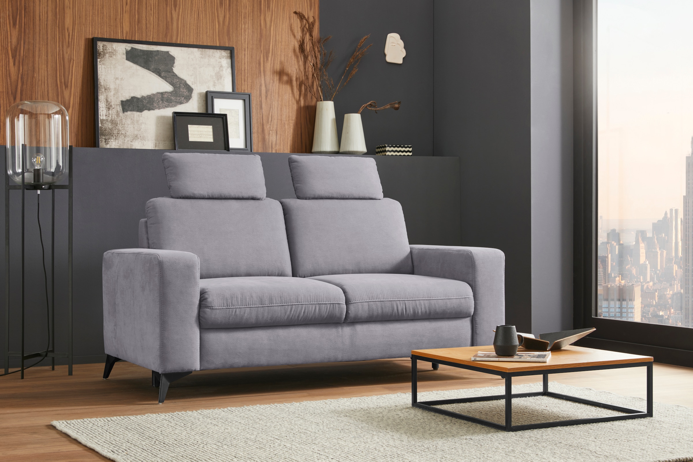 Home affaire 2-Sitzer "Lolland" mit Federkern, auch mit abwischbarem Bezug günstig online kaufen