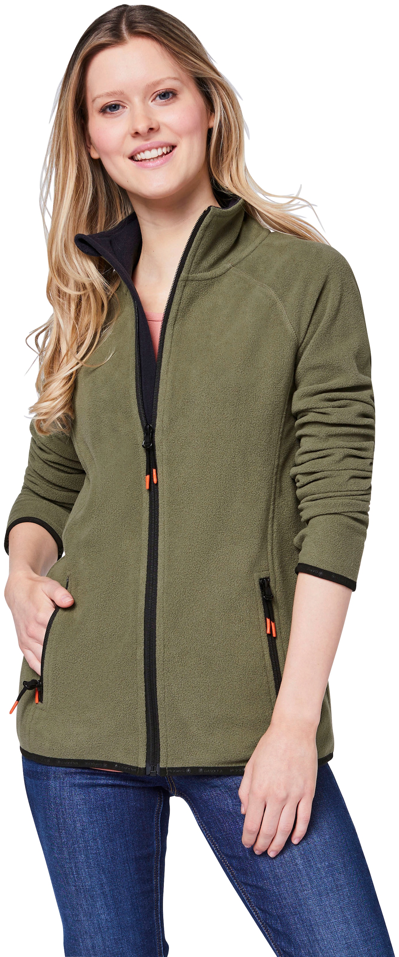 Fleecejacke, | GARDENA ohne schlanke Kapuze, Passform BAUR kaufen