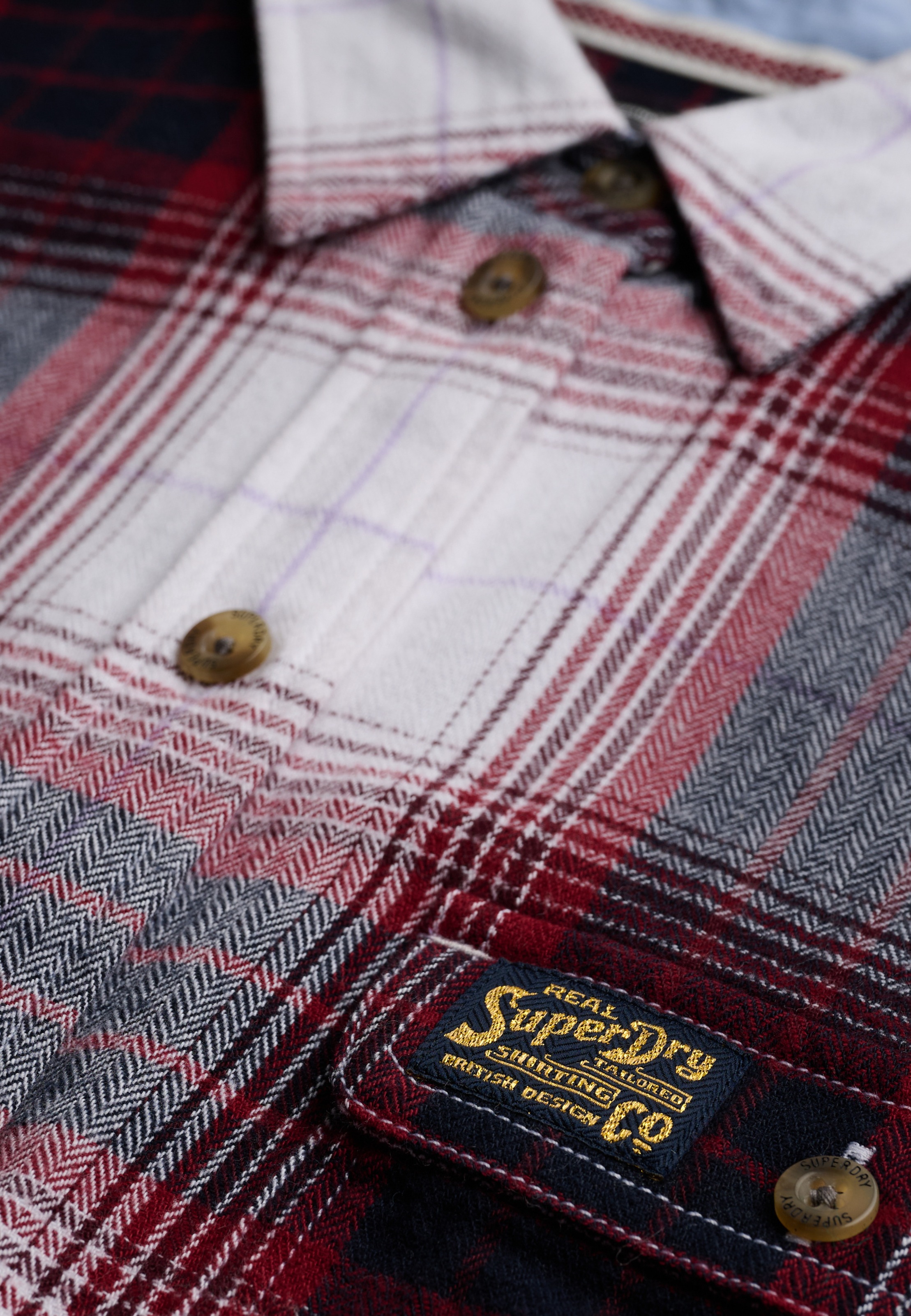 Superdry Karobluse »LUMBERJACK CHECK FLANNEL SHIRT« Baumwolle, regular fit