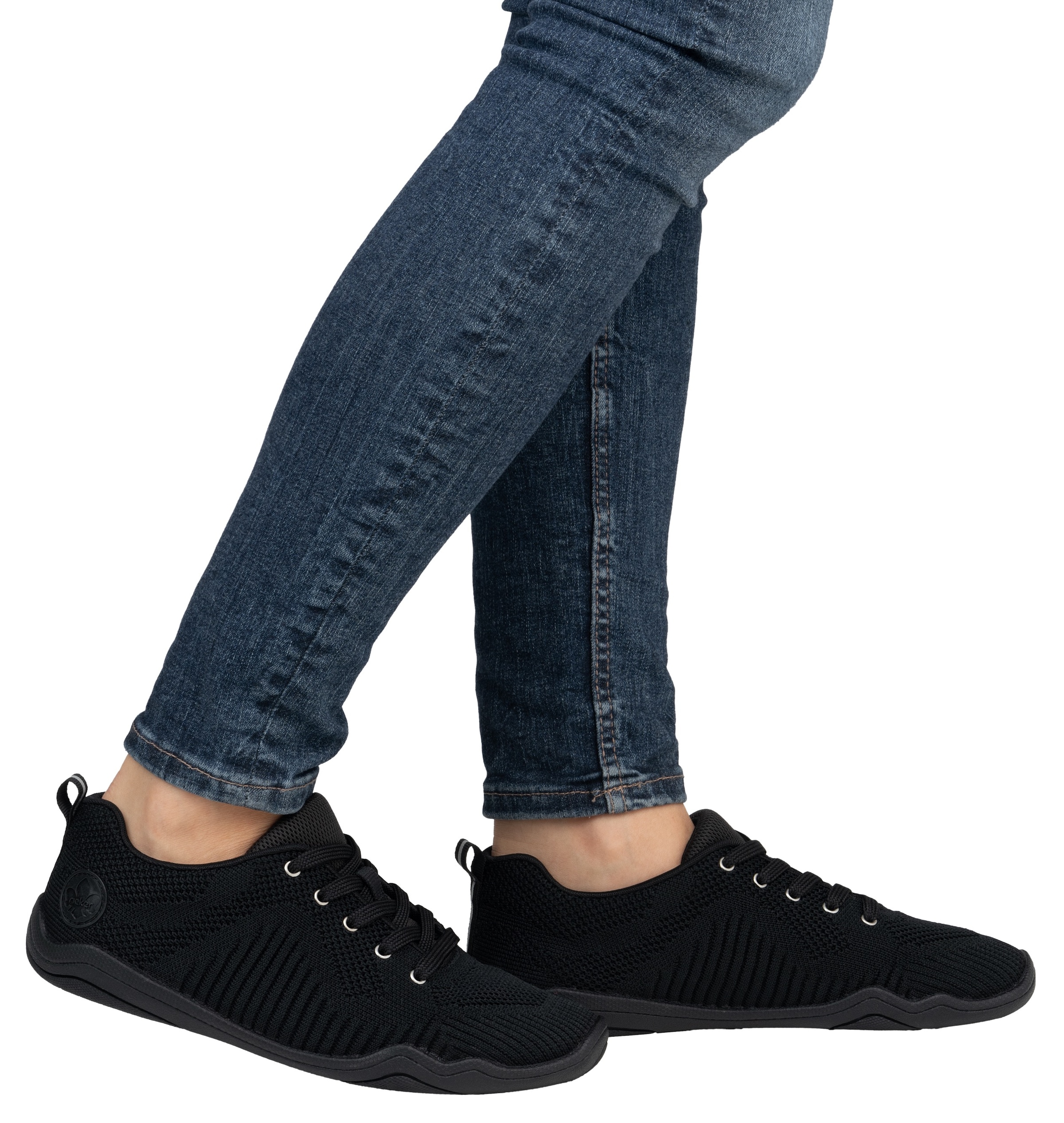 Rieker Sneaker, Barfußschuh, Schnürschuh, Halbschuh mit Schaftrandpolsterung