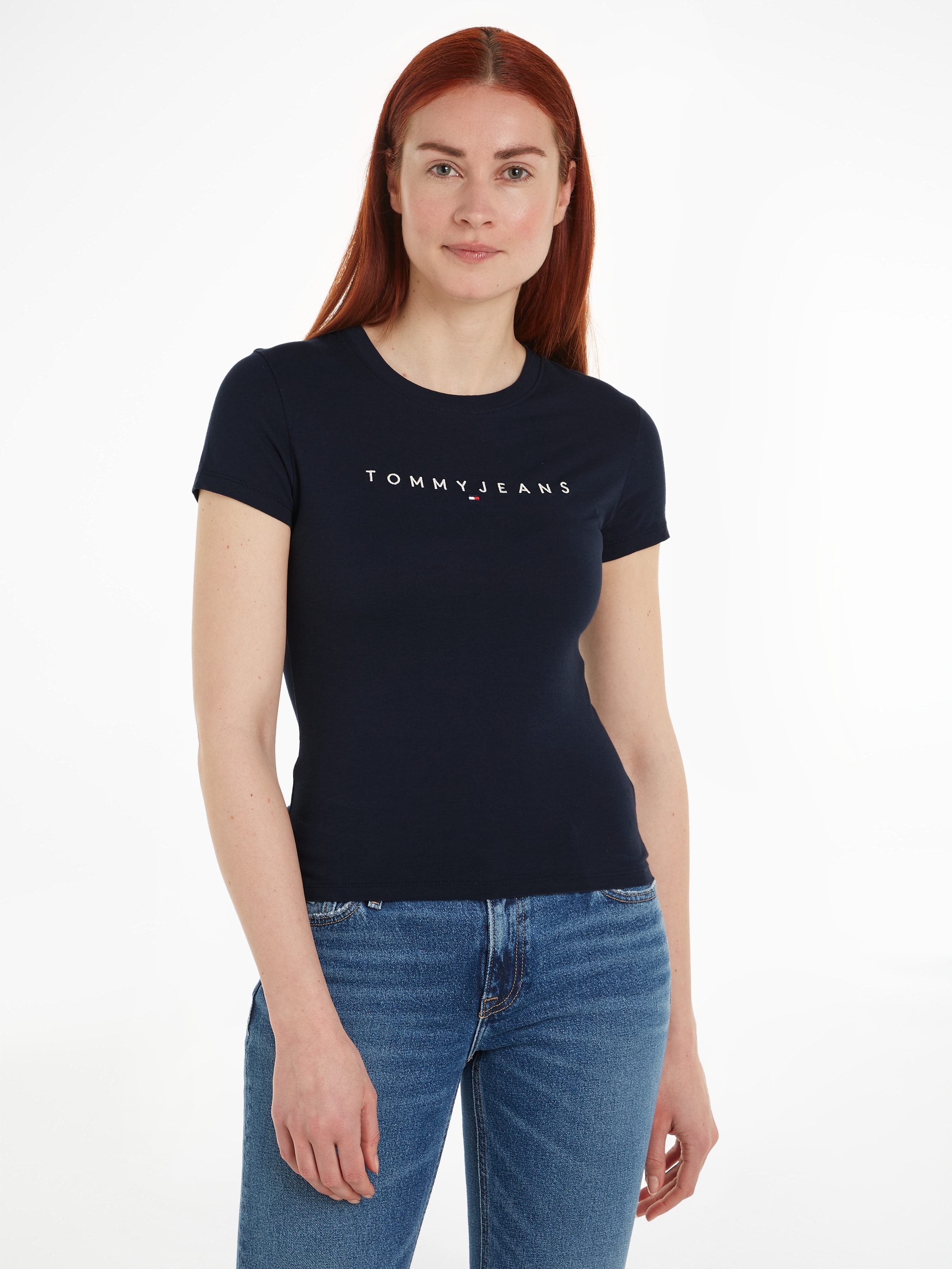 online Tommy »TJW | EXT«, mit TEE SLIM kaufen T-Shirt LINEAR Jeans BAUR SS Logostickerei