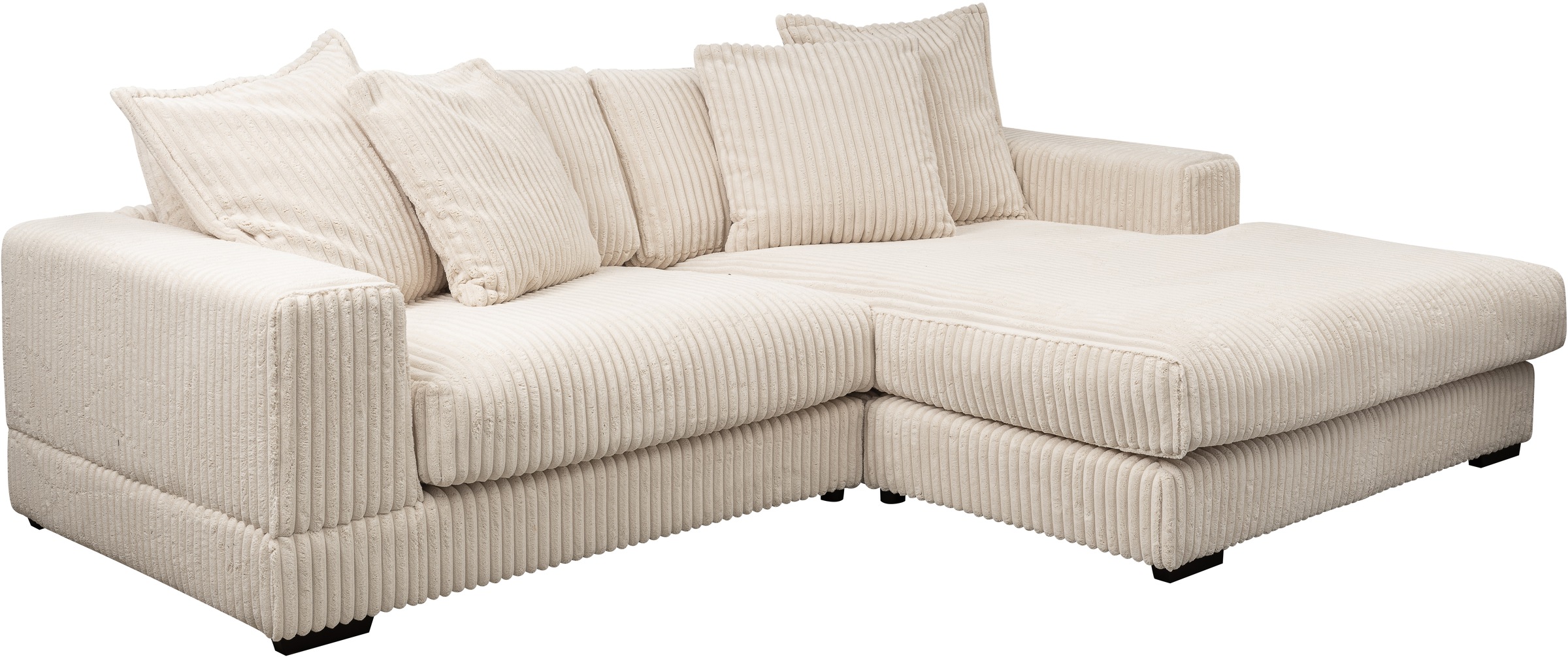 WERK2 Ecksofa »Eldorado L-Form«, Design Ecksofa, besonders weicher Sitzkomfort, extra breite Ottomane