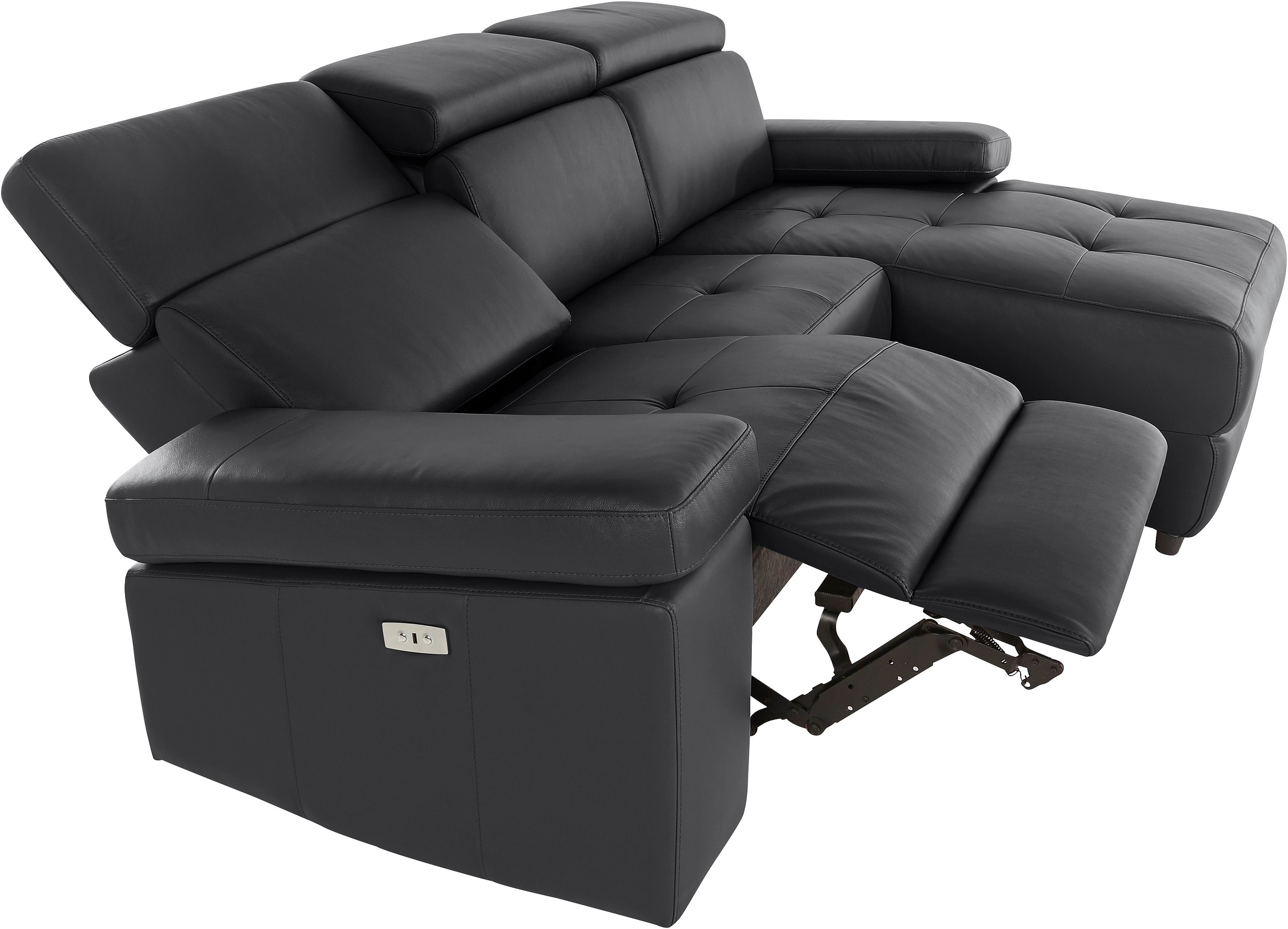 Places of Style Ecksofa »Kilado, L-Form,«, mit Relaxfunktion, verstellbarer Armlehne, Kopfteilverstellung