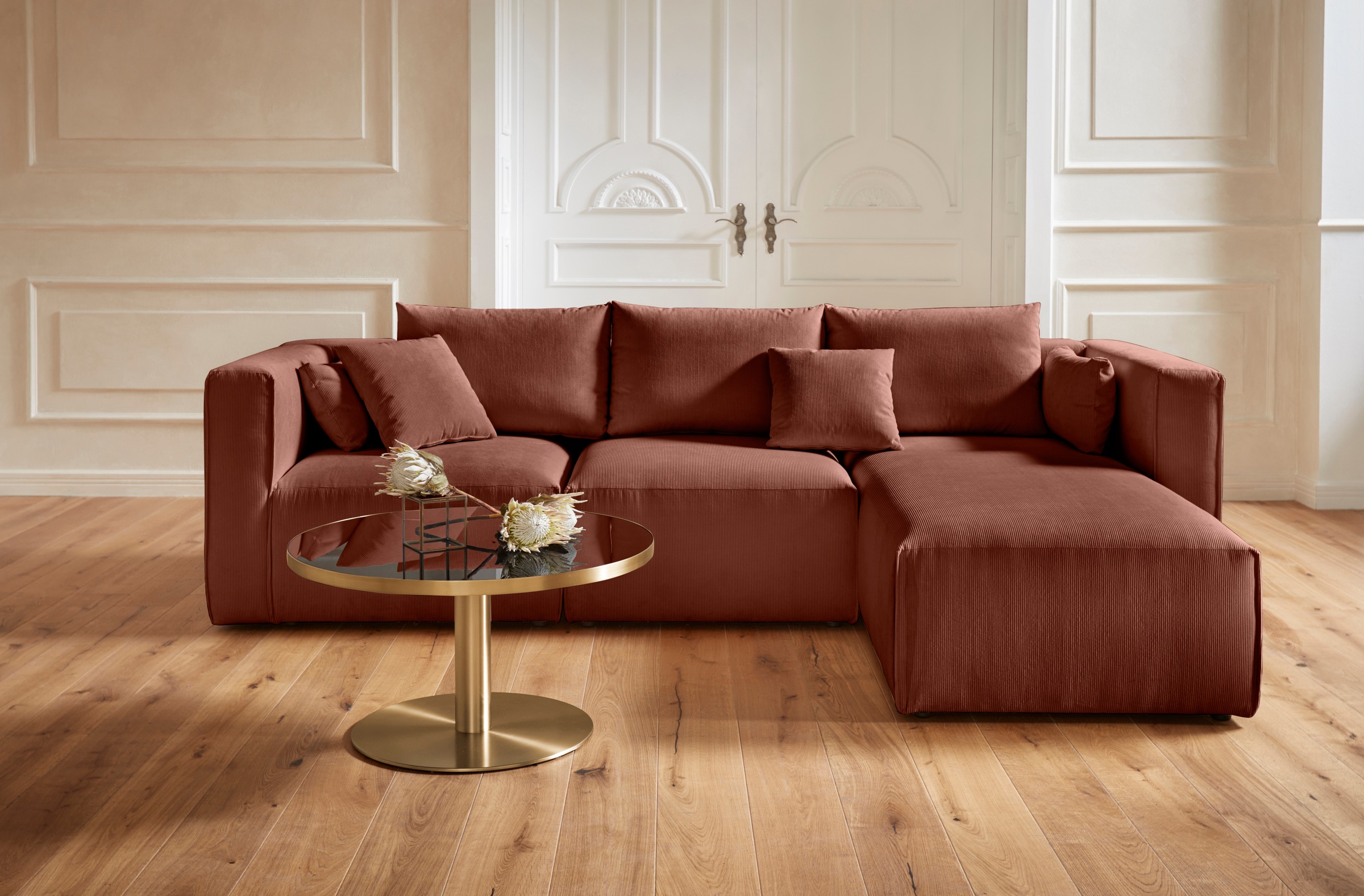 Home affaire Ecksofa "Comfine L-Form" zusammengesetzt aus Modulen, 3 Bezugs günstig online kaufen
