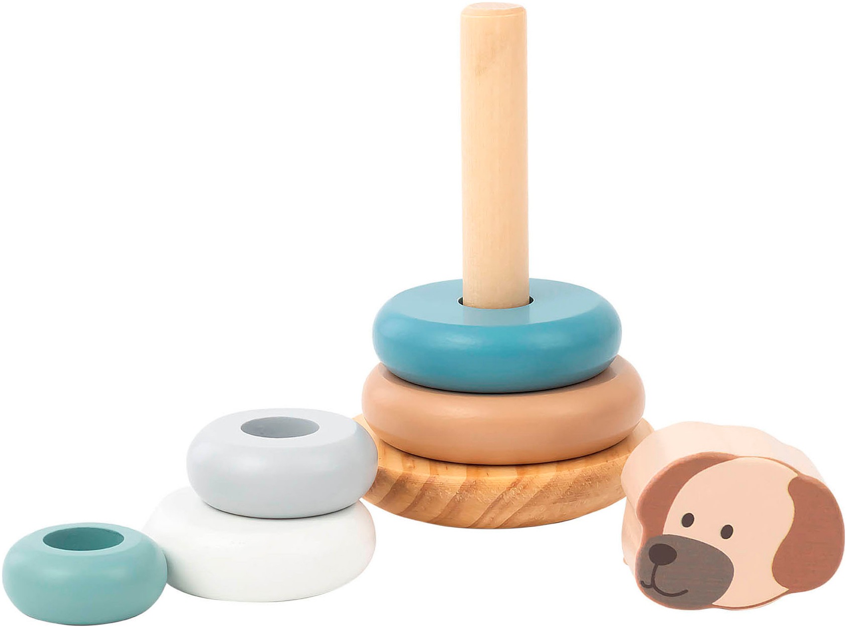 Sterntaler® Stapelspielzeug »Hund Lucky Stapelturm Holz« FSC® - schützt Wald