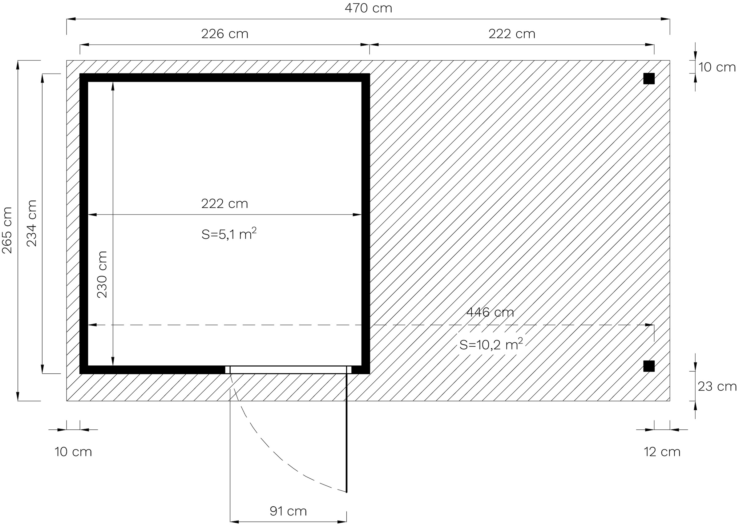 BERTILO Gartenhaus »Pentus 2«, (Set)
