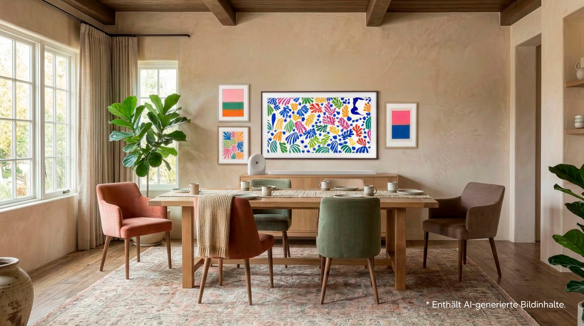 Samsung QLED-Fernseher »GQ55LS03HAU« 138 cm/55 ″ Smart-TV The Frame, Art Mode Kunstwerke, Antireflexion, Rahmen austauschbar