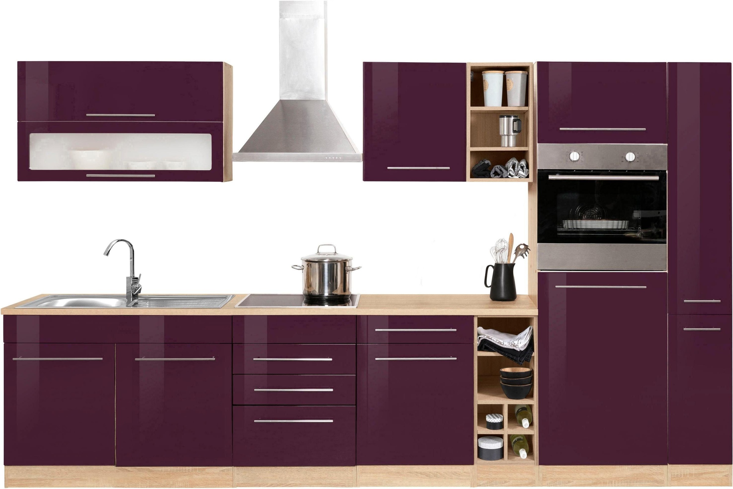 KOCHSTATION Küchenzeile "KS-Eton" mit E-Geräten, Breite 330 cm günstig online kaufen