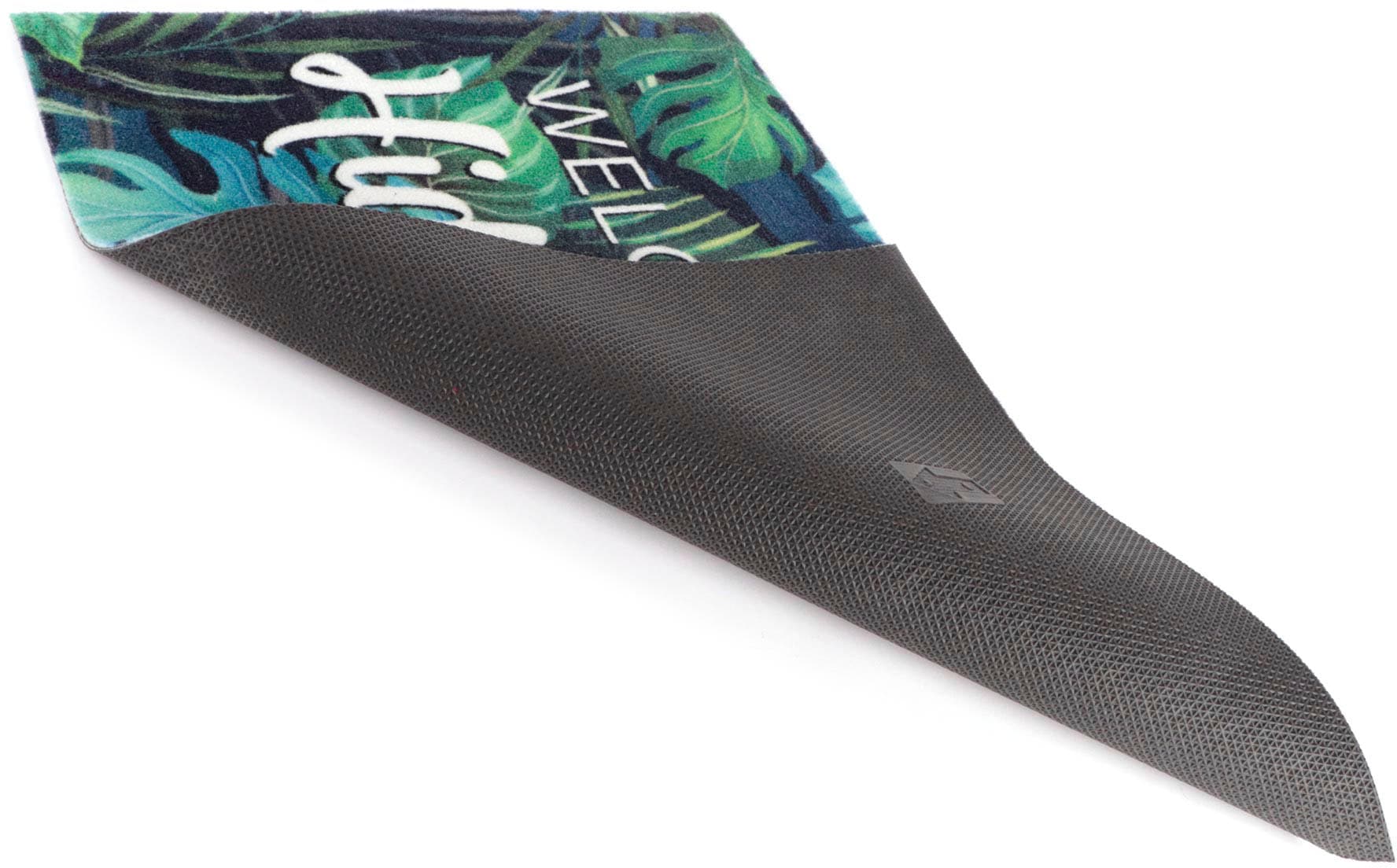 Primaflor-Ideen in Textil Fußmatte »VELVET - HIDDEN PLACE, Made in Belgium«, rechteckig, 5 mm Höhe, Schmutzfangmatte, Motiv Dschungel, mit Spruch, waschbar, rutschhemmend