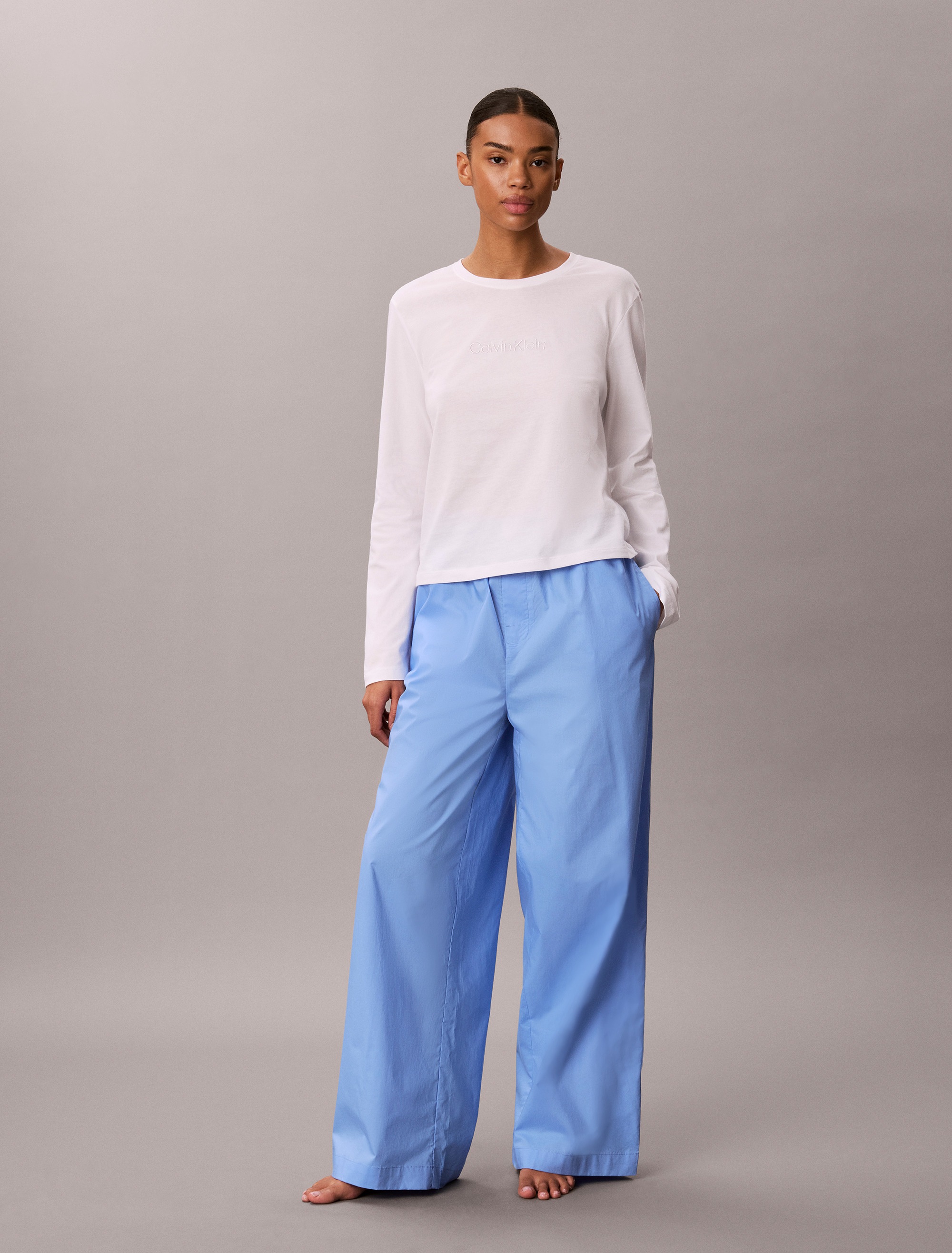 Calvin Klein Underwear Schlafanzug »LS PANT SET« Normale Passform mit Rundhalsausschnitt