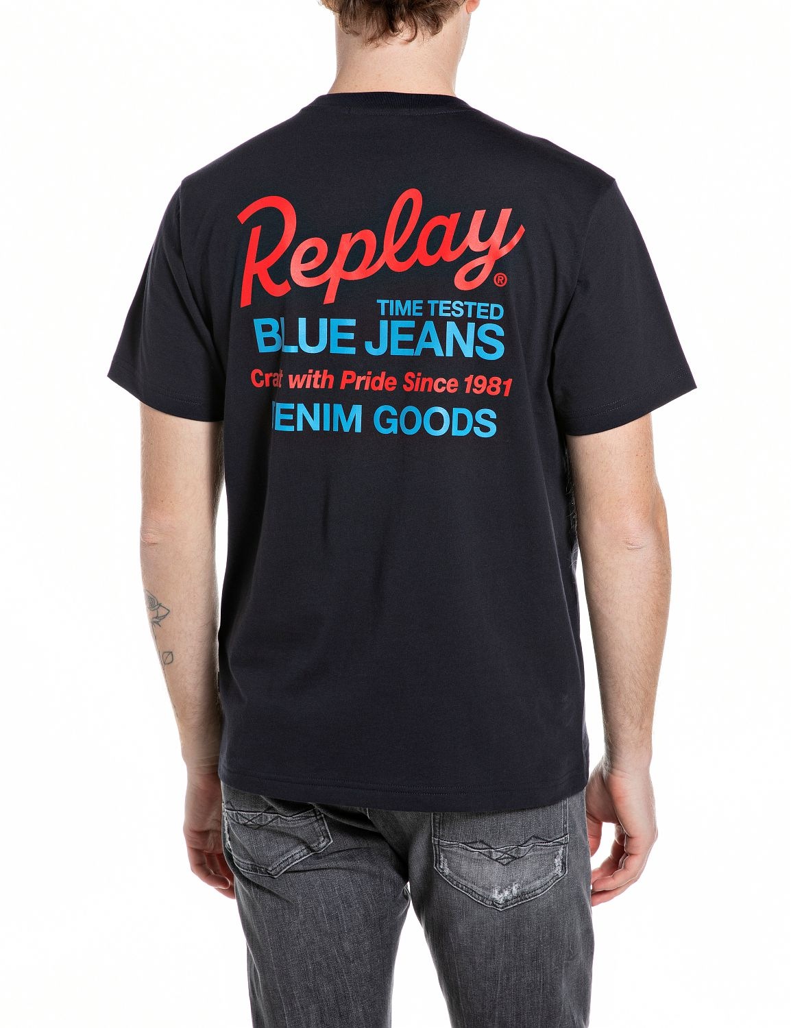 Replay T-Shirt aus reiner Baumwolle, mit Print günstig online kaufen