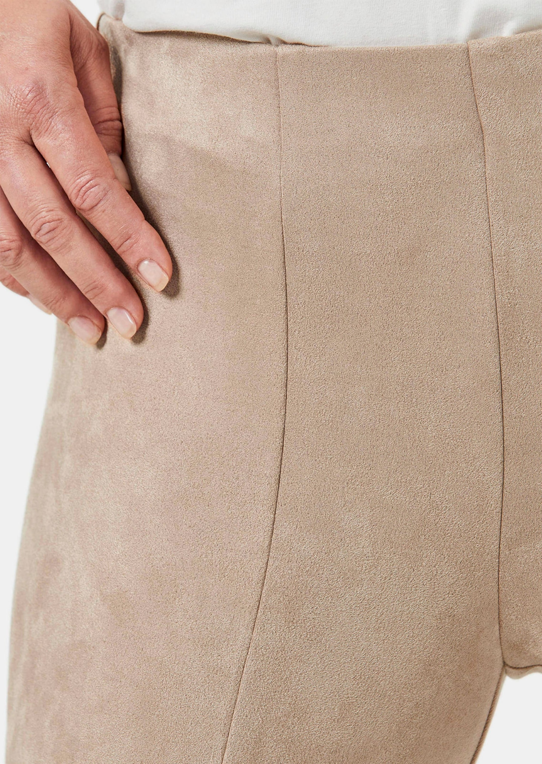 GOLDNER 2-in-1-Hose »Leggings in Veloursleder-Optik Moderne Leggings in trendigem Velourslederimitat«