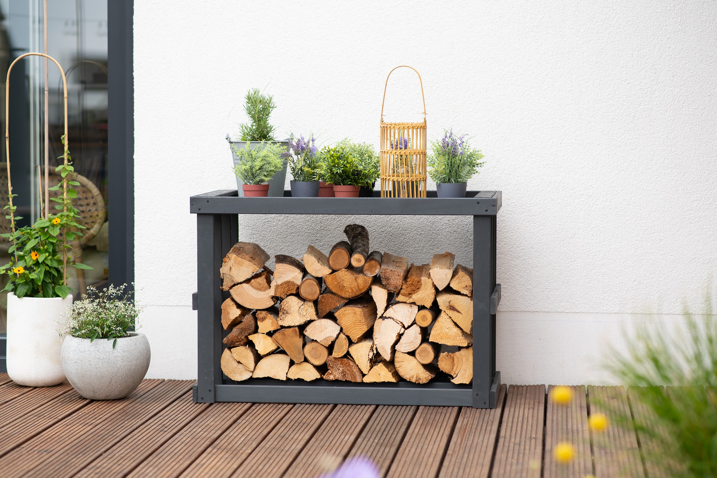 WESTMANN Kaminholzregal »Stephan«, anthrazit, BxTxH: 108x52x74cm