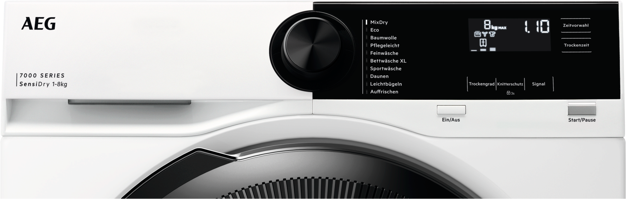 AEG Wärmepumpentrockner »TR7TC86«, 7000, 8 kg, ProSense® Mengenautomatik: Spart Zeit und Energie