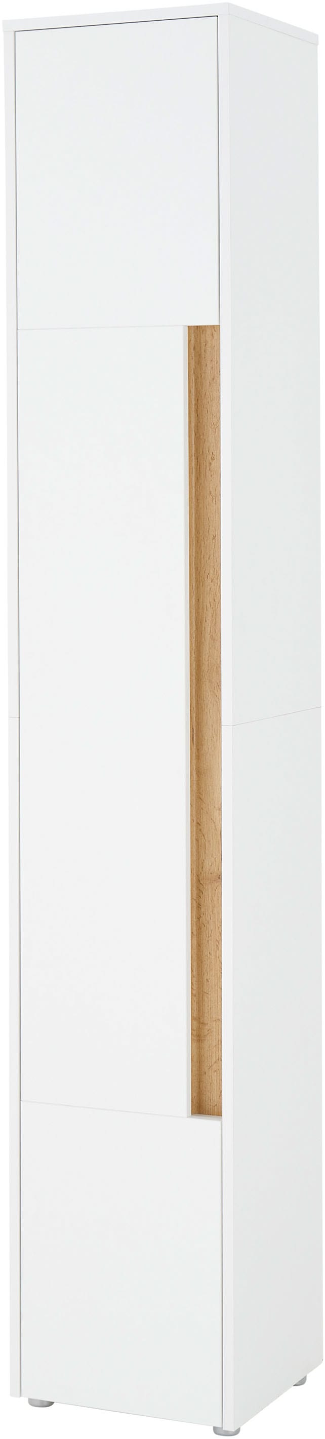 INOSIGN Hochschrank "CITY/GIRON, Badschrank mit Griffmulde, Schrank in zeitlosem Design", in den Farben Weiß und Anthraz