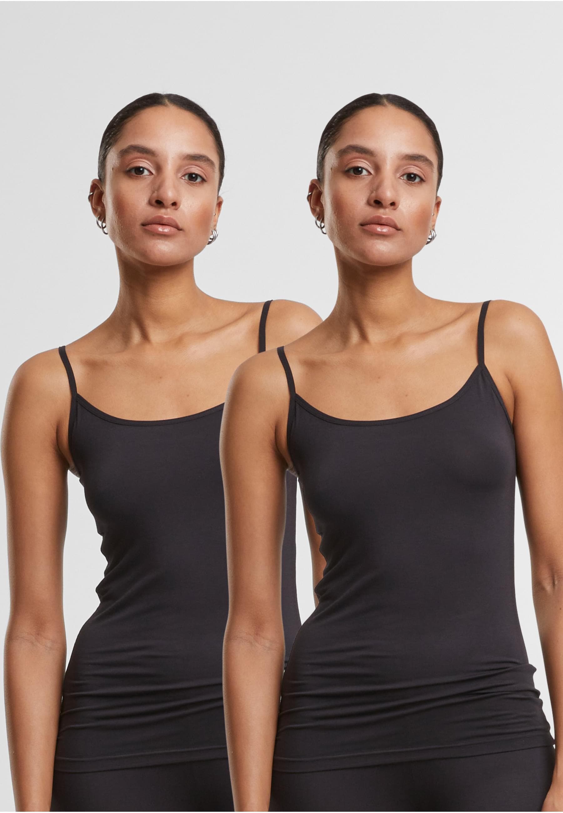 URBAN CLASSICS Muskelshirt »Urban Classics Ladies Tank Top 2-Pack«, (1 tlg.)