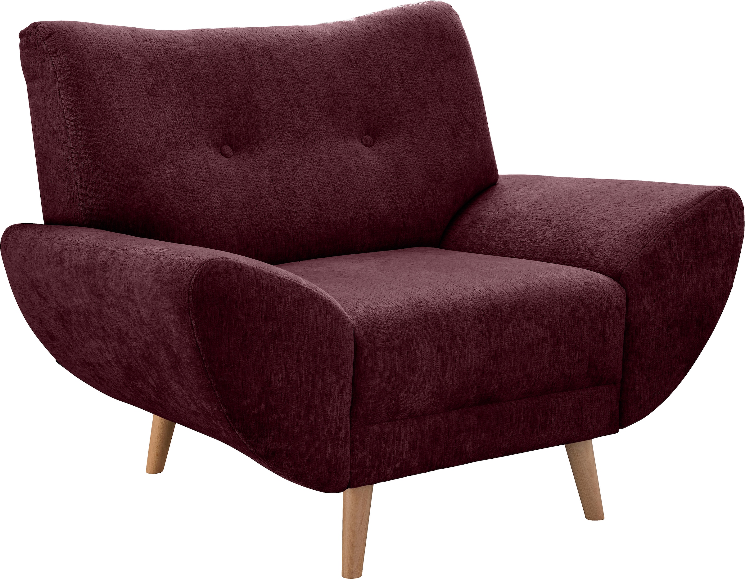 Home affaire Sessel "Basta komfortable Wellenunterfederung, Breite 111cm"