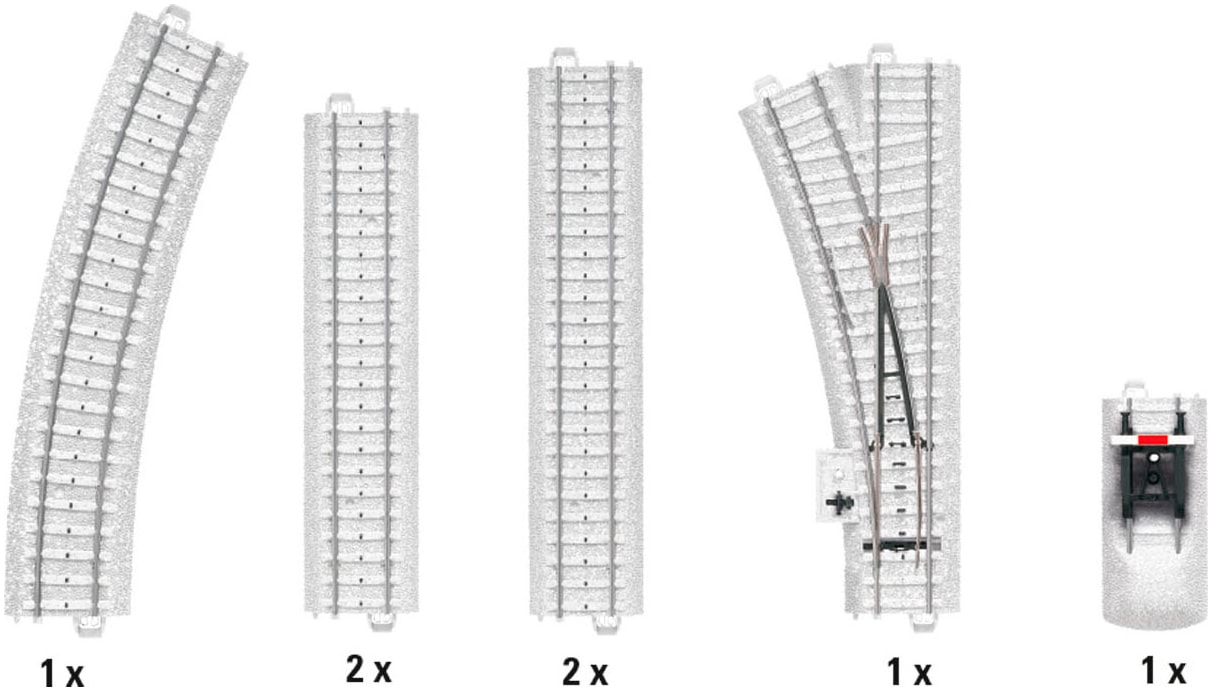 Märklin Gleise-Set »Start up - C-Gleis-Ergänzungspackung Verschneite Gleise - 20124«, (Set, 7 tlg.), Made in Europe