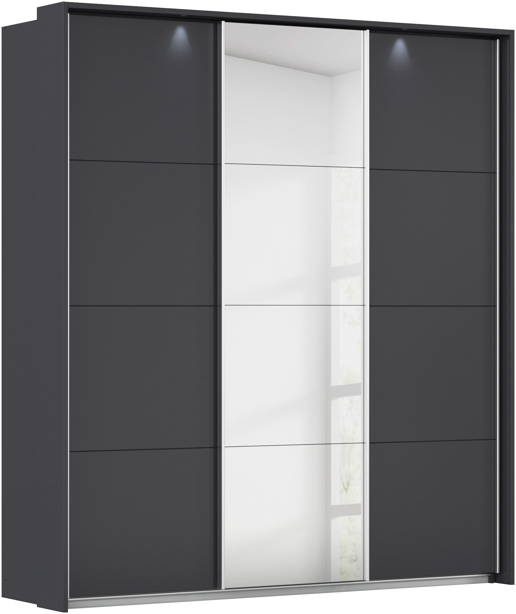 OTTO home Kleiderschrank "Mehrzweckschrank Aktenschrank Möbel Mietswohnung Schlafzimmer CORTONA" erhältlich in Breite 211/278/323/368 cm, Höhe: 214/233 cm, inkl. Passepartout und Zubehör, optionale Beleuchtung MADE IN GERMANY