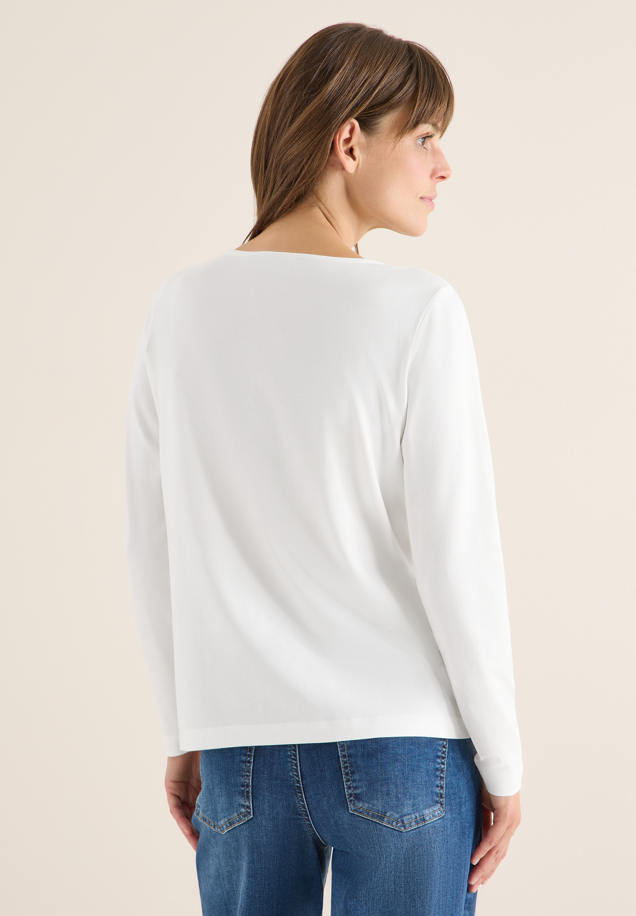 Cecil Langarmshirt mit V-Ausschnitt