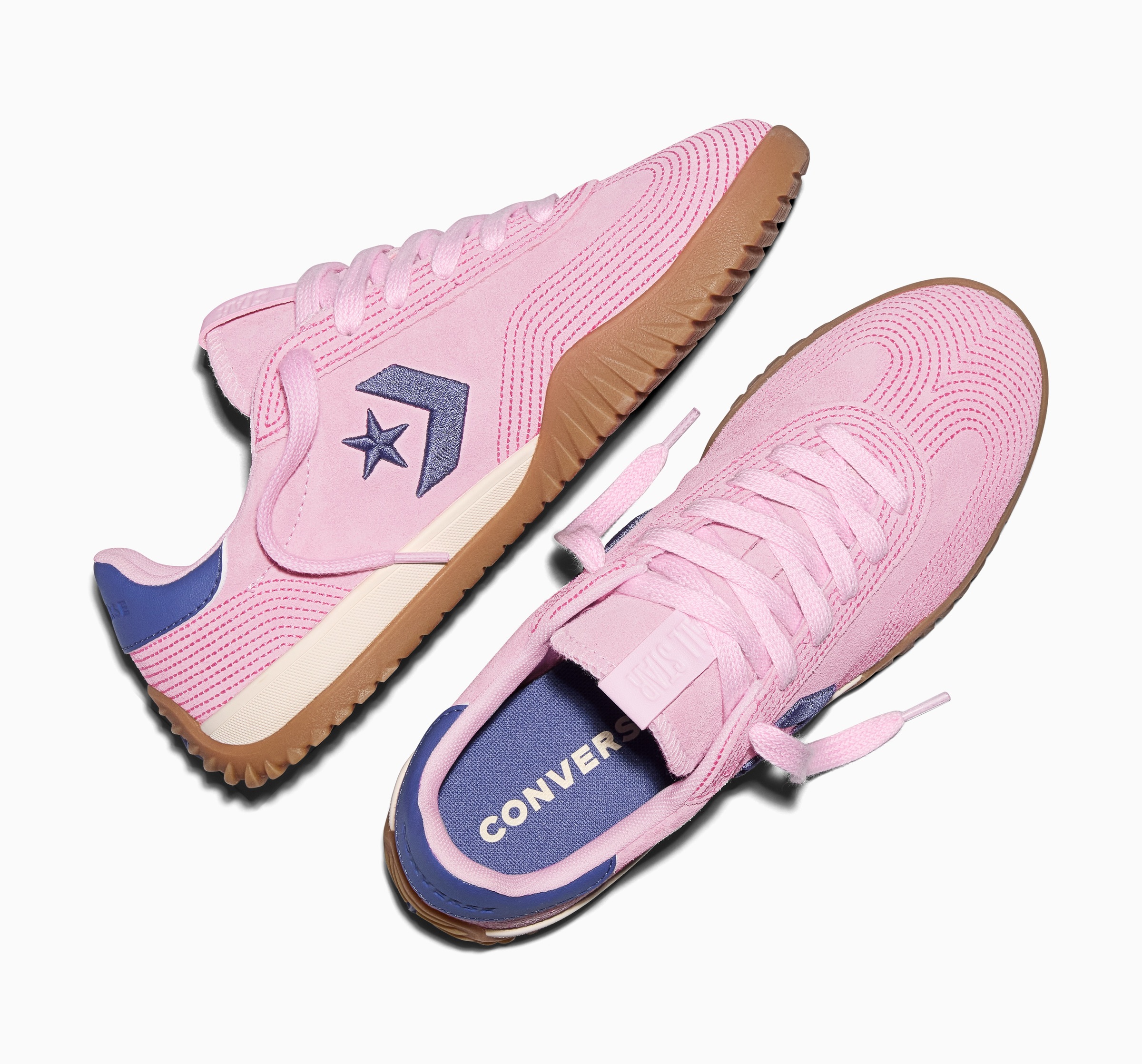 Converse Run Star Trainer Stitched Suede Women's Sneaker Pink 39 3