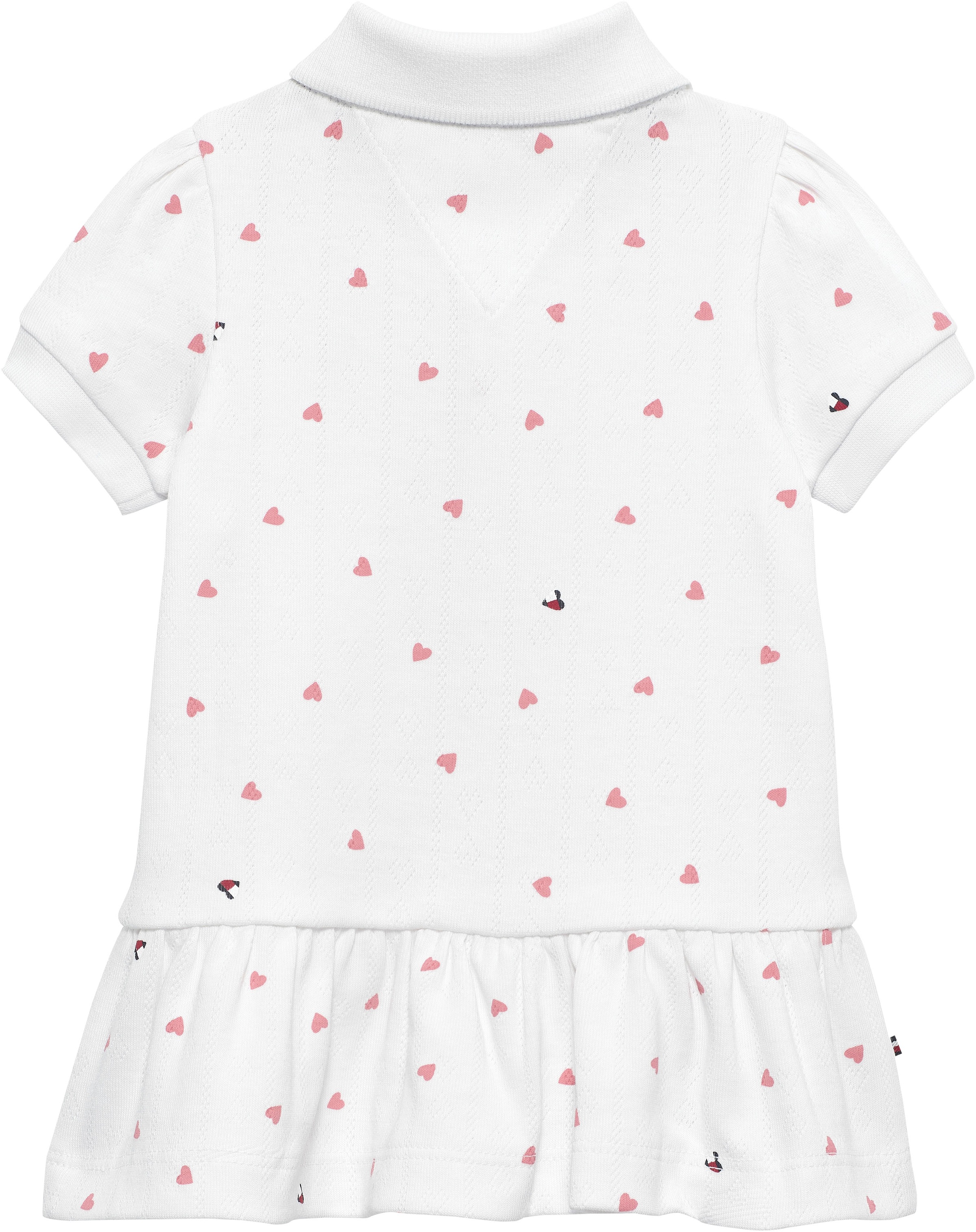 Tommy Hilfiger Polokleid »POINTELLE HEARTS POLO DRESS S/S« Ohne Tasche Regular fit mit Rundhalsausschnitt für Babys
