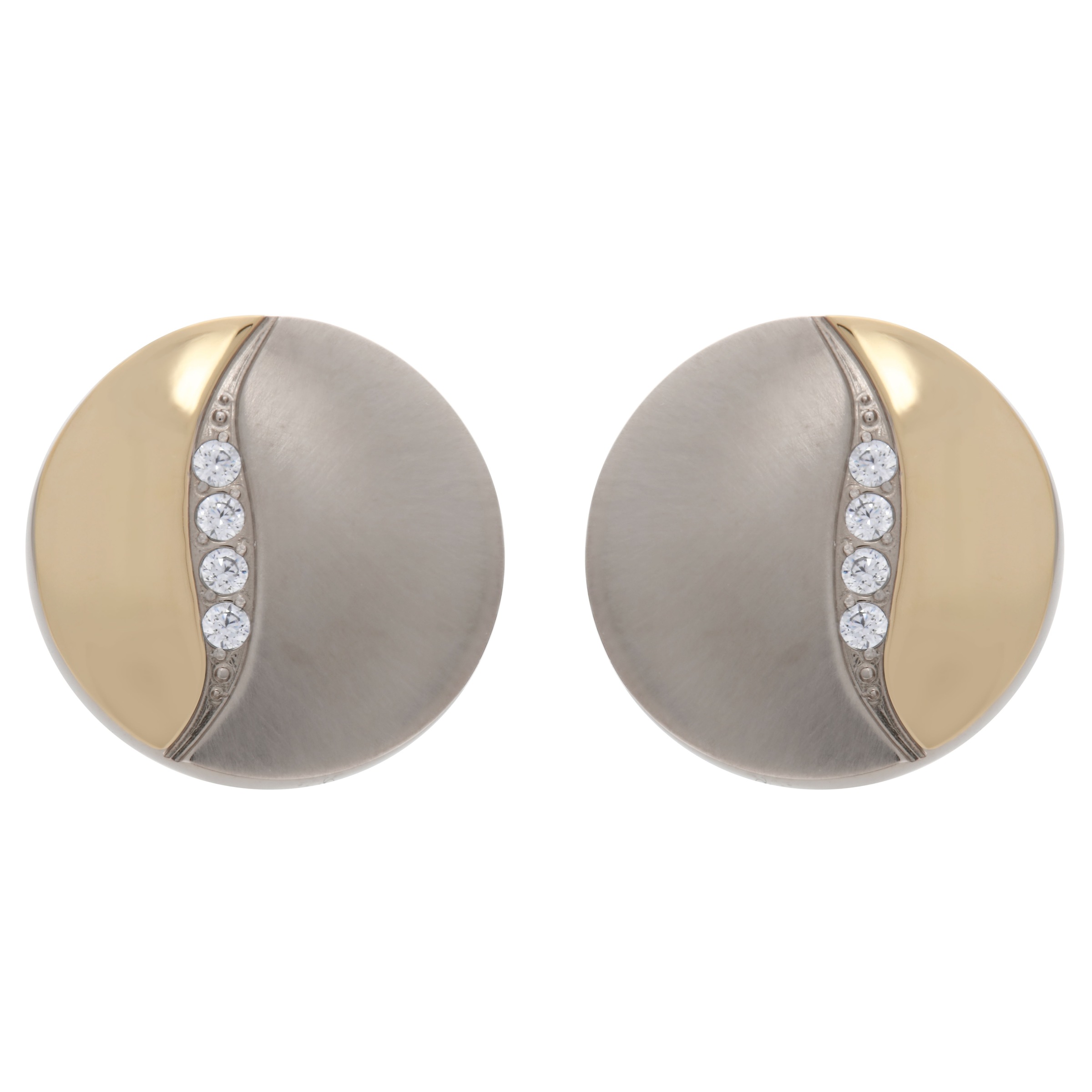 TITANIA Paar Ohrstecker »Titanohrstecker« bicolor mit Zirkonia