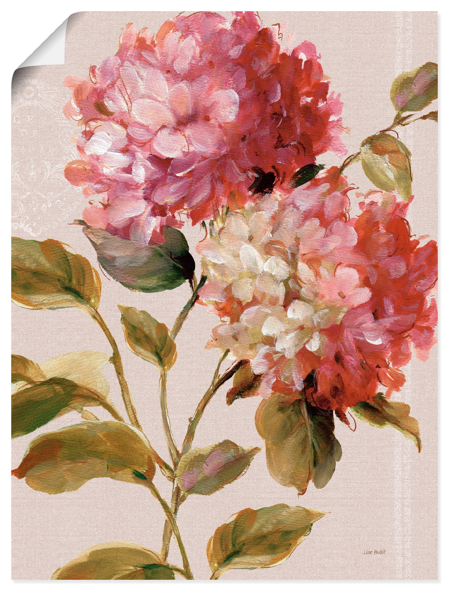 Artland Wandbild "Harmonische Hortensien" Blumen 1 Stk. tlg. als Leinwandbi günstig online kaufen