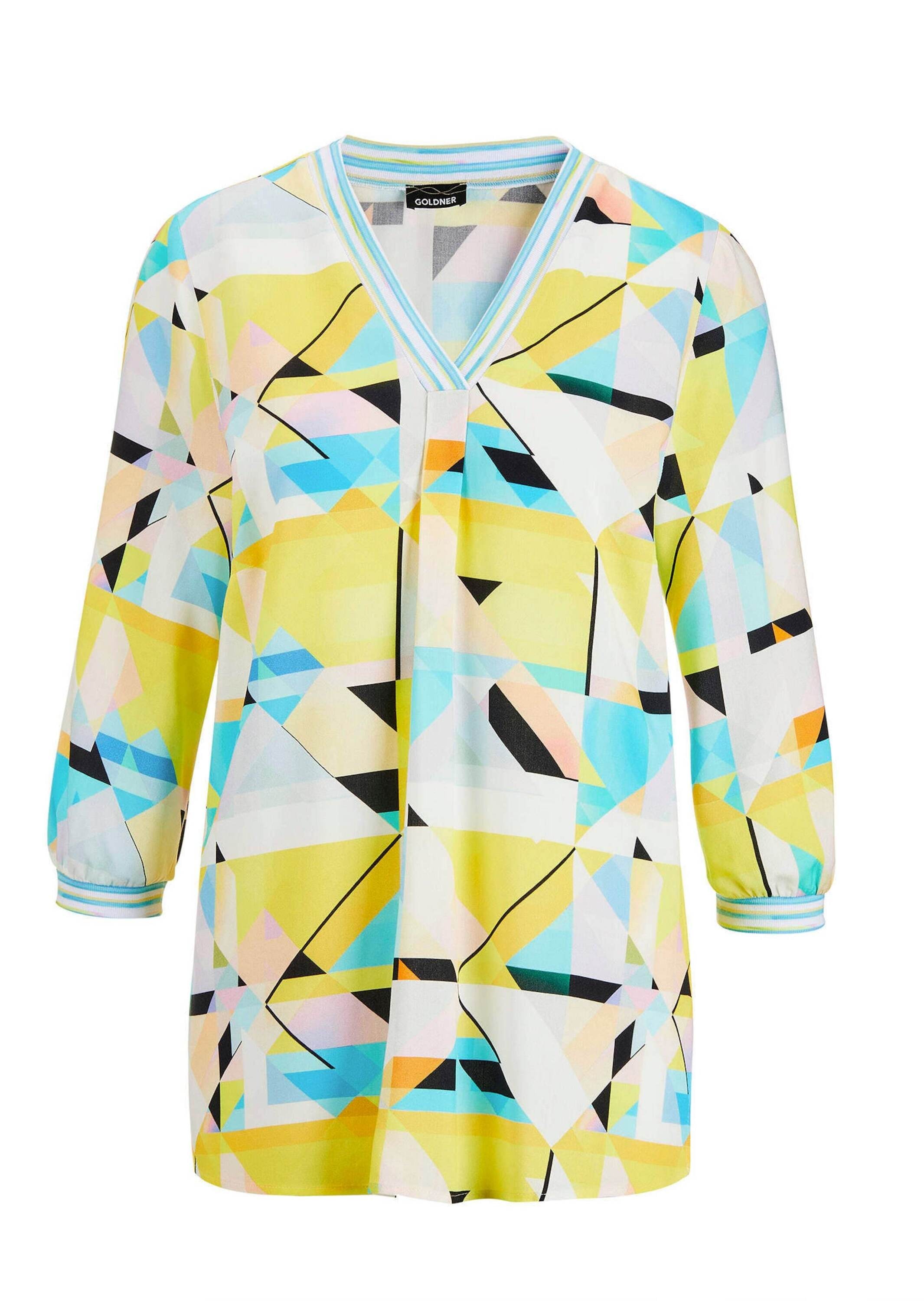 GOLDNER Tunika "Viskose-Tunika mit 3/4-Arm und multicolorem Druck" günstig online kaufen