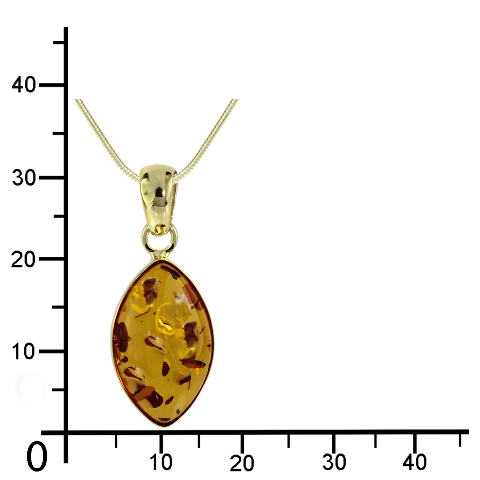 OSTSEE-SCHMUCK Kette mit Anhänger »- Macy - Silber 925/000, vergoldet - Bernstein«