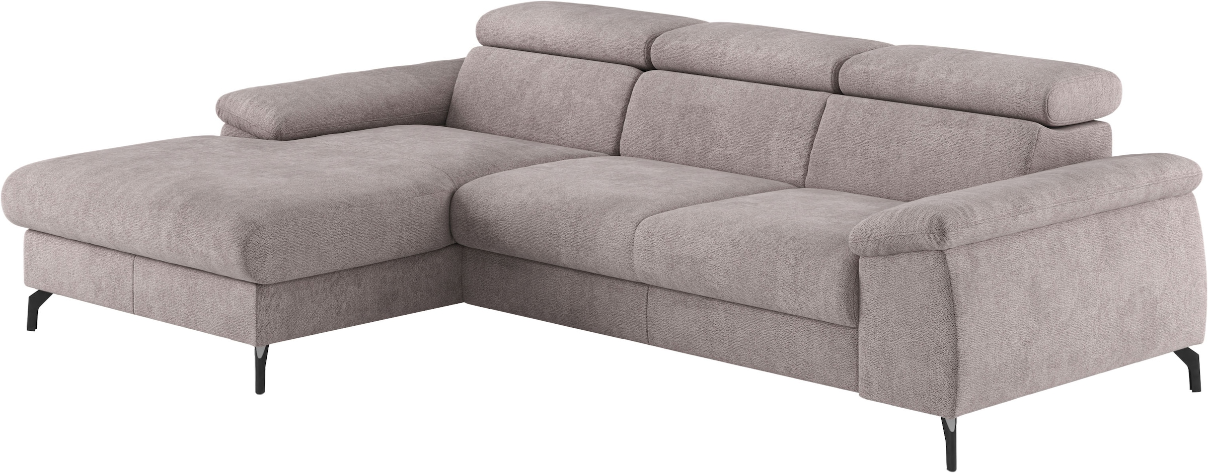 COTTA Ecksofa "Kitty L-Form, B: 242 cm" mit Kopfteilverstellung, optional Schlaffunktion & Bettkasten