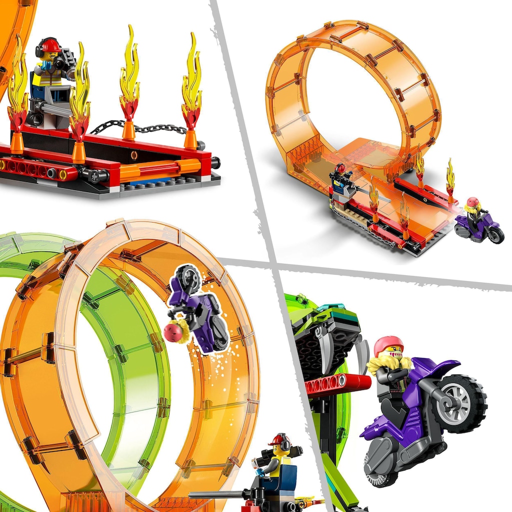 LEGO® Konstruktionsspielsteine »Stuntshow-Doppellooping (60339), LEGO® City Stuntz«, (598 St.)