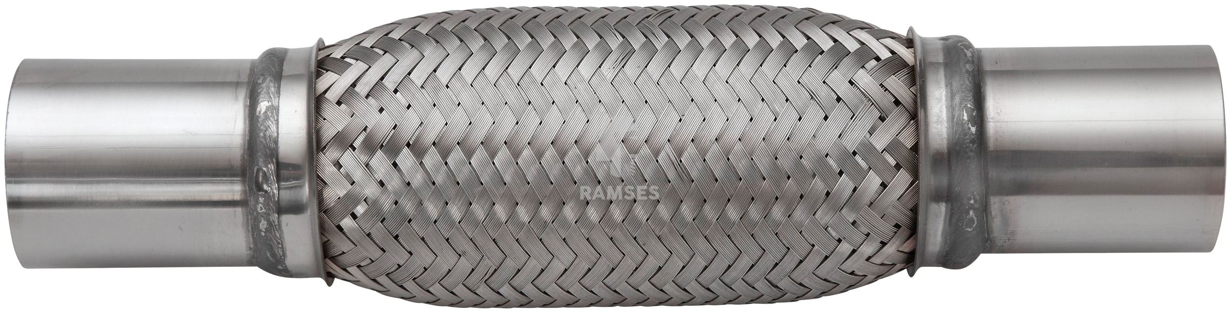 Auspuff-Flexrohr, mit Anschlussstutzen, 49 x 245 mm Edelstahl A2