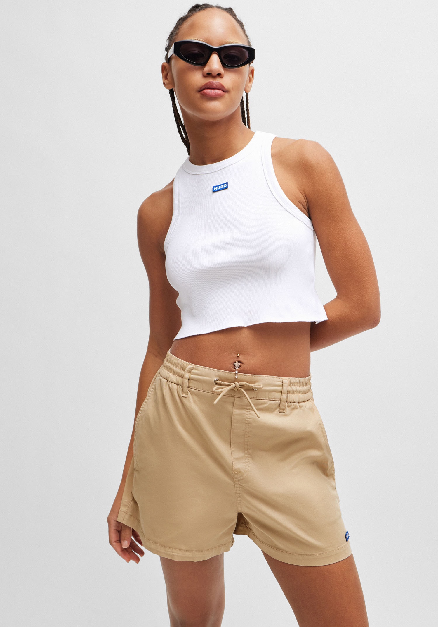 HUGO Blue Tanktop »Baby Tank«, Cropped-Form