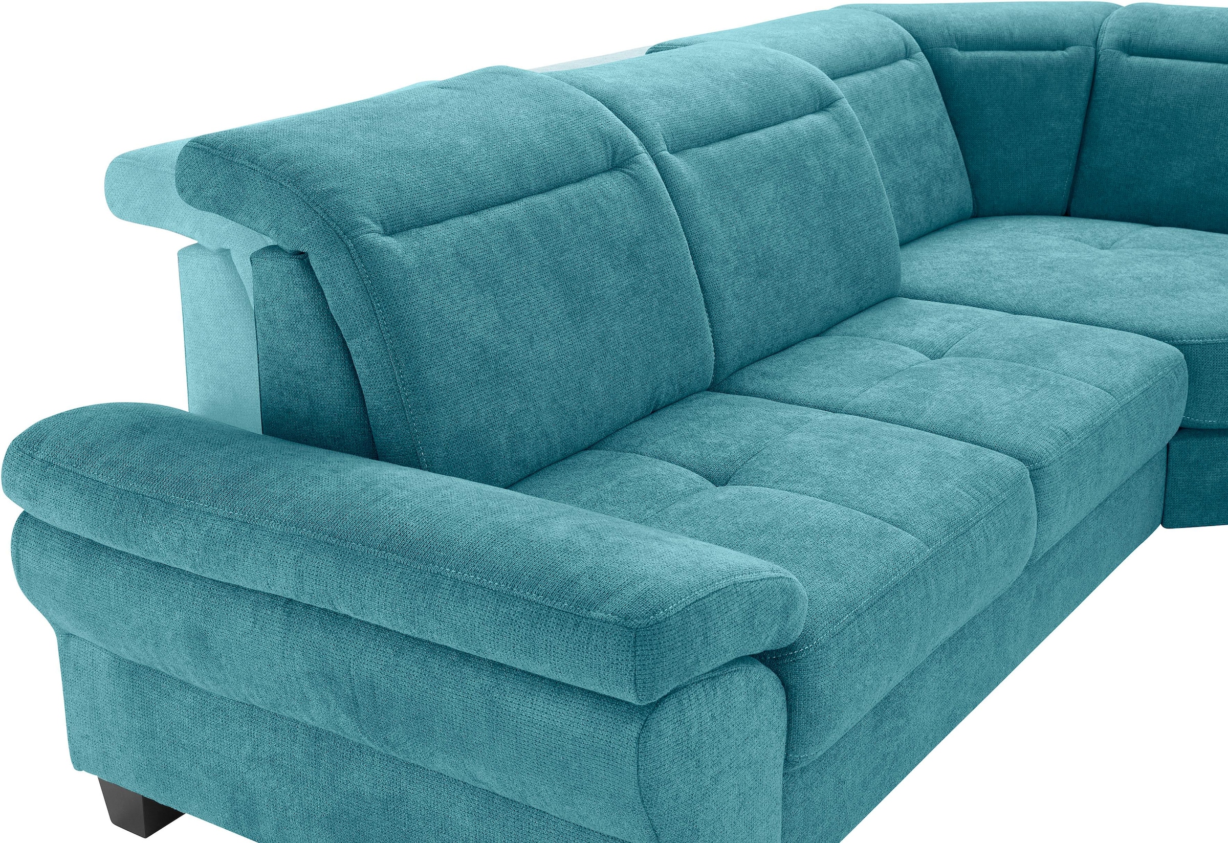 Places of Style Ecksofa »Cornwall L-Form«, incl. Sitztiefenverstellung, mit Bettfunktion und Kopfteilverstellung