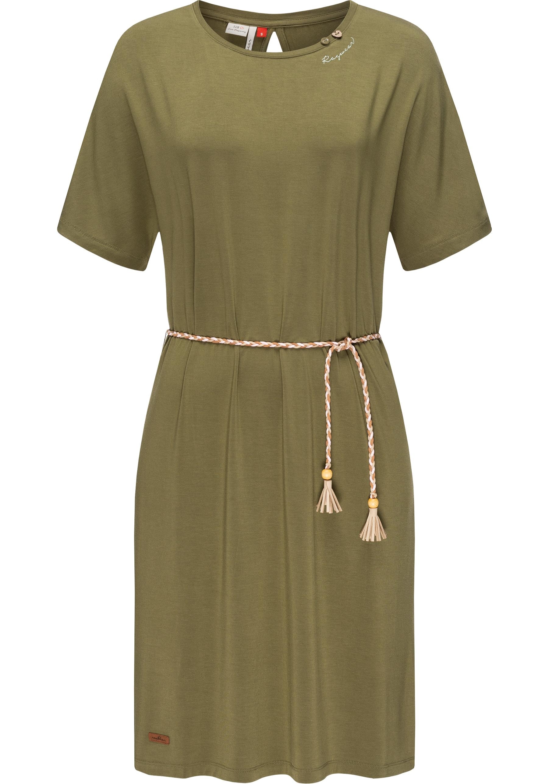 Ragwear Jerseykleid "Kass" Ohne Taschen stylisches Shirtkleid mit geflochte günstig online kaufen
