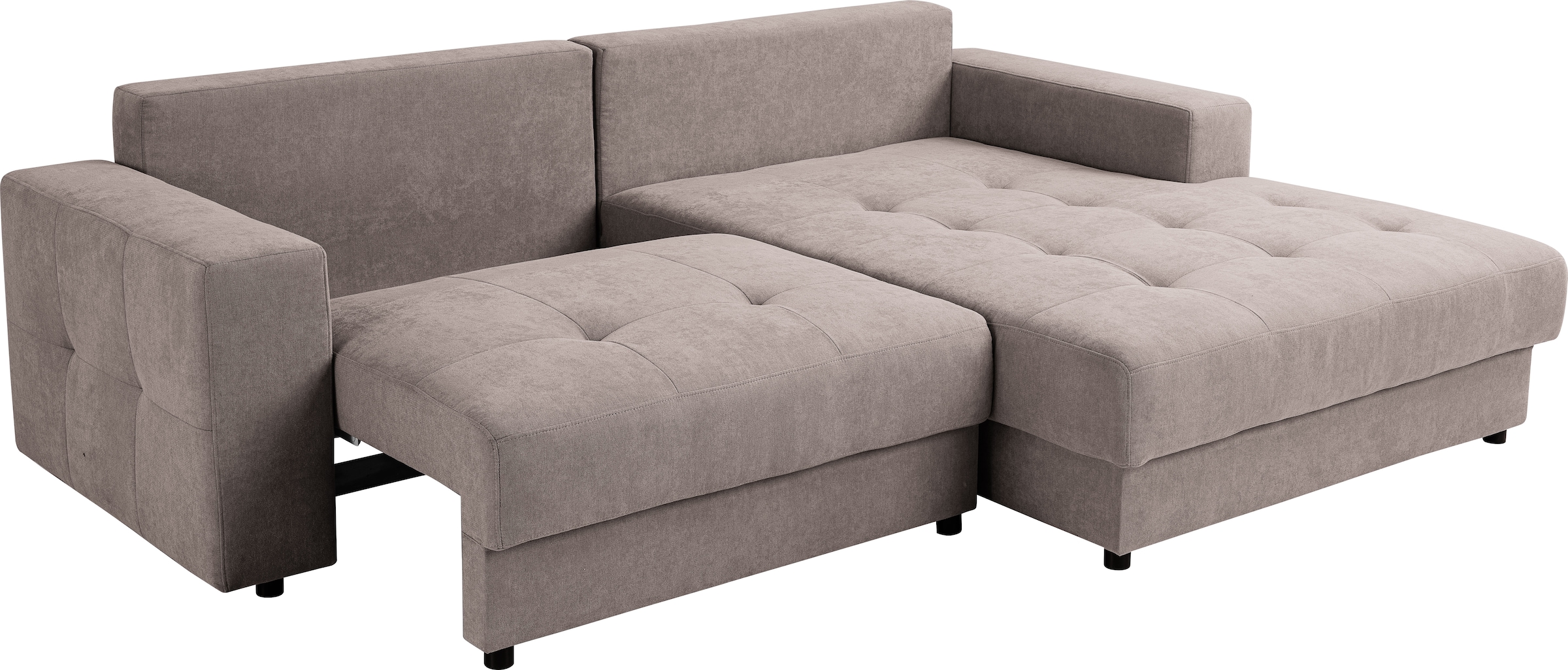 WERK2 Ecksofa »Indiana inkl. Bettfunktion & Bettkasten, bequem, Breite 270cm, L-Form« Moderne, elegante Polsterecke, Komfortpolsterung und losen Kissen.
