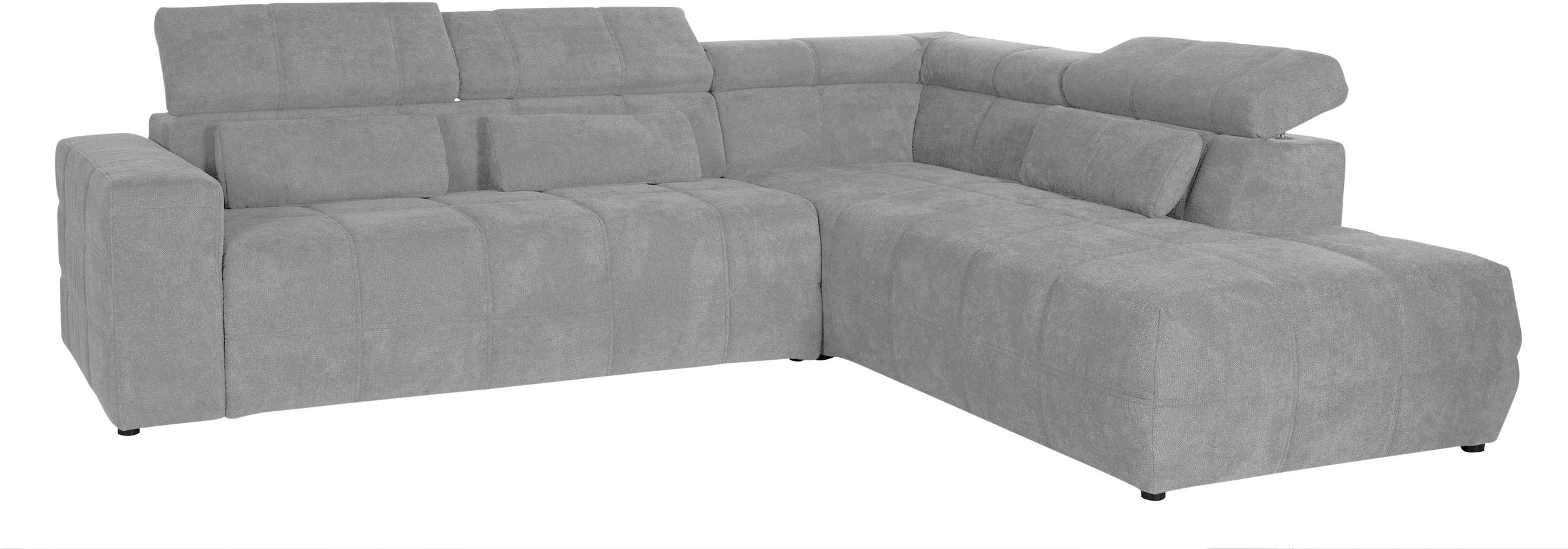 DOMO collection Ecksofa »Brandon L-Form, auch in Leder«, inklusive Kopfteilverstellung, wahlweise mit Sitztiefenverstellung