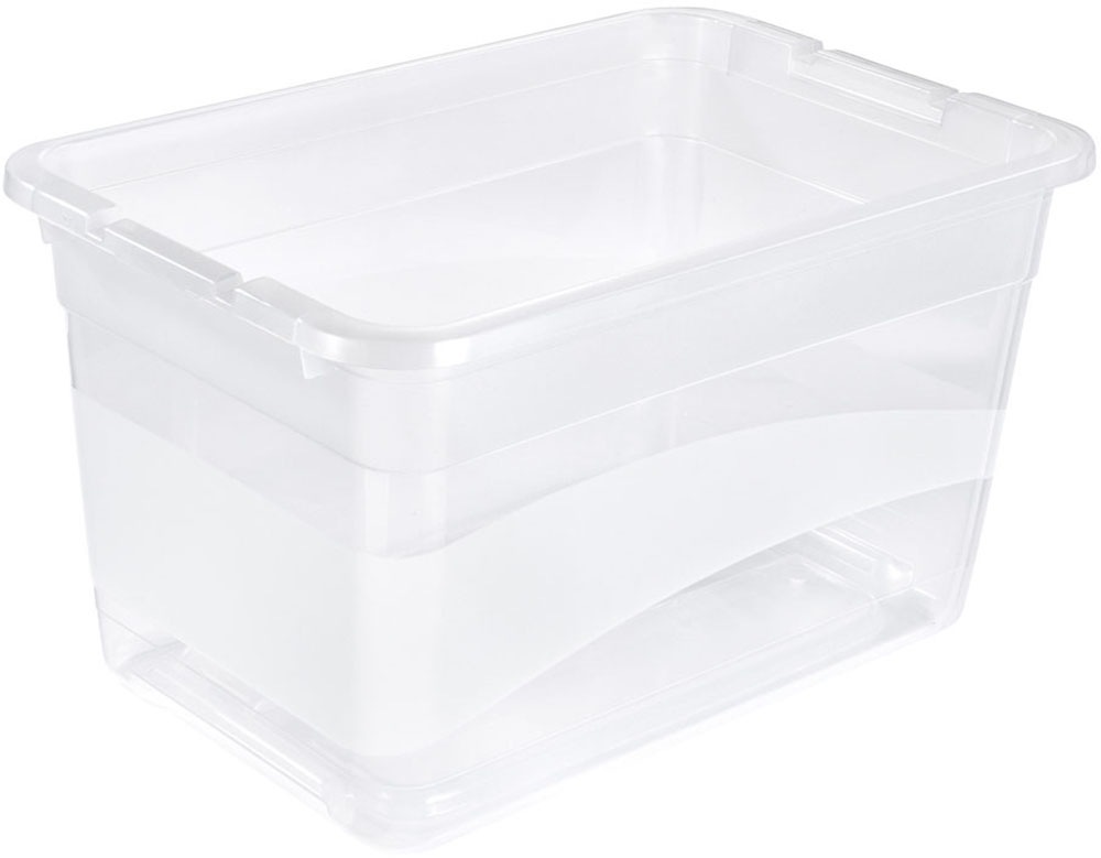 Thumbnail - keeeper Aufbewahrungsbox "Cornelia, 4er Set, 52 L, 59,5 x 39,5 x 34 cm" durch Clips verschließbar, Griffe am Boden