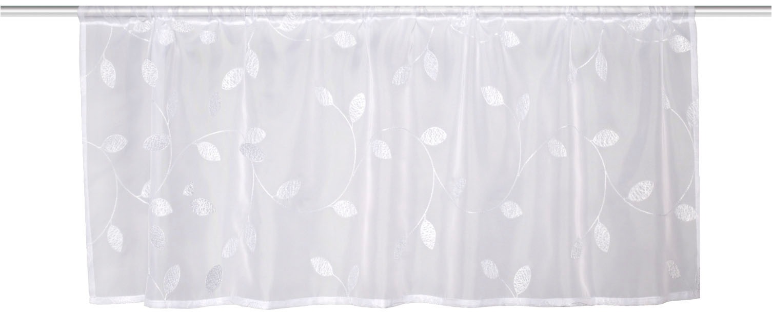 HOME WOHNIDEEN Scheibengardine "SHARY" Stangendurchzug 1 Stk. tlg. Cafehaus günstig online kaufen