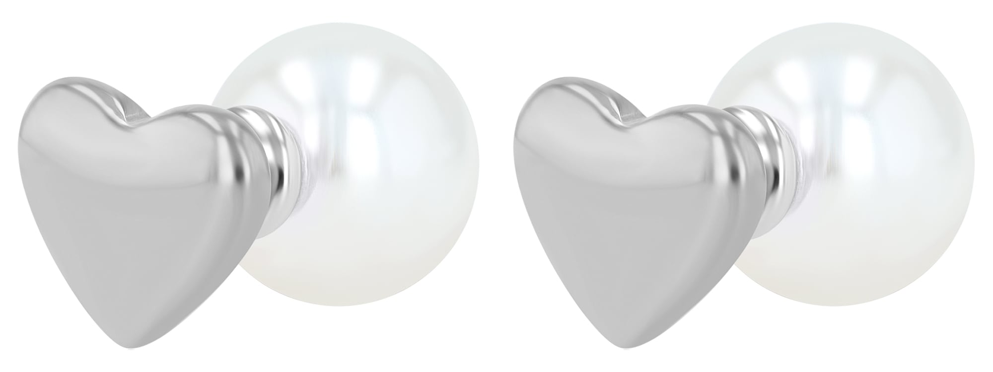 Adelia´s Paar Ohrhänger "Damen Ohrringe – Ohrstecker Herz aus Edelstahl mit günstig online kaufen