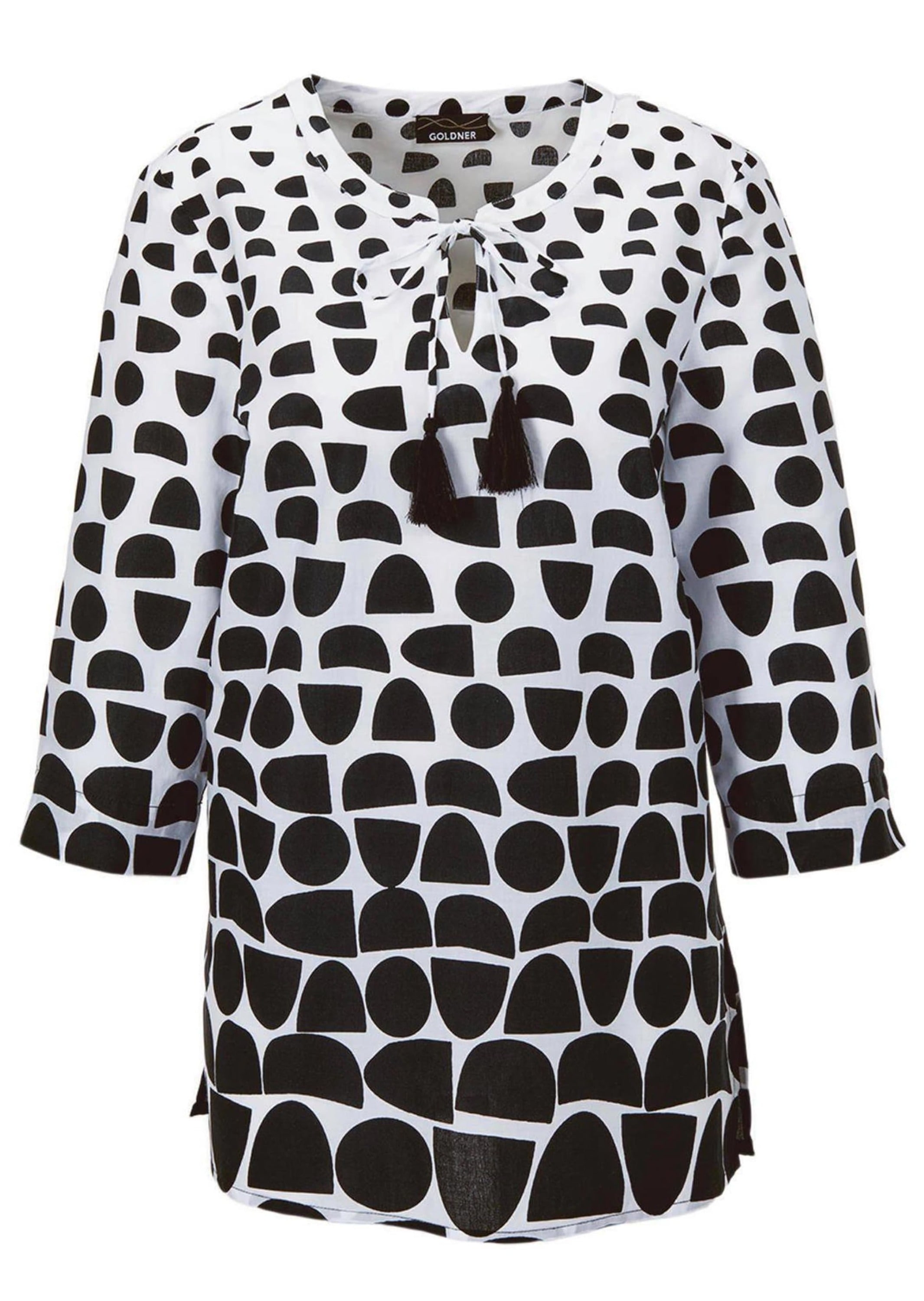 GOLDNER Druckbluse "Druckbluse aus reiner Baumwolle" Ohne günstig online kaufen