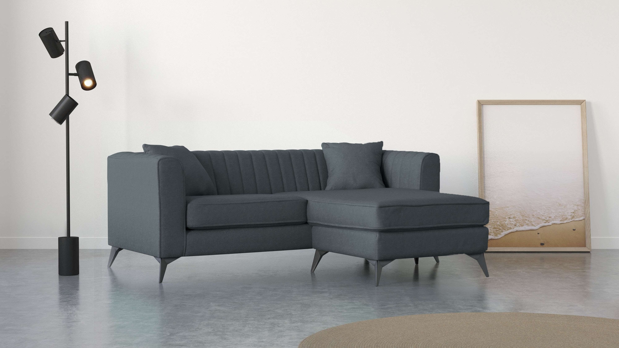 Places of Style Ecksofa "MATTHEW L-Form ideal für kleine Räume, Maße B/T/H: günstig online kaufen