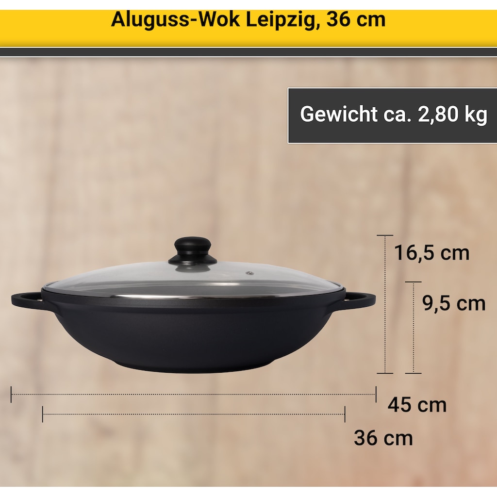 Krüger Wok, Aluminiumguss, (1 tlg.)